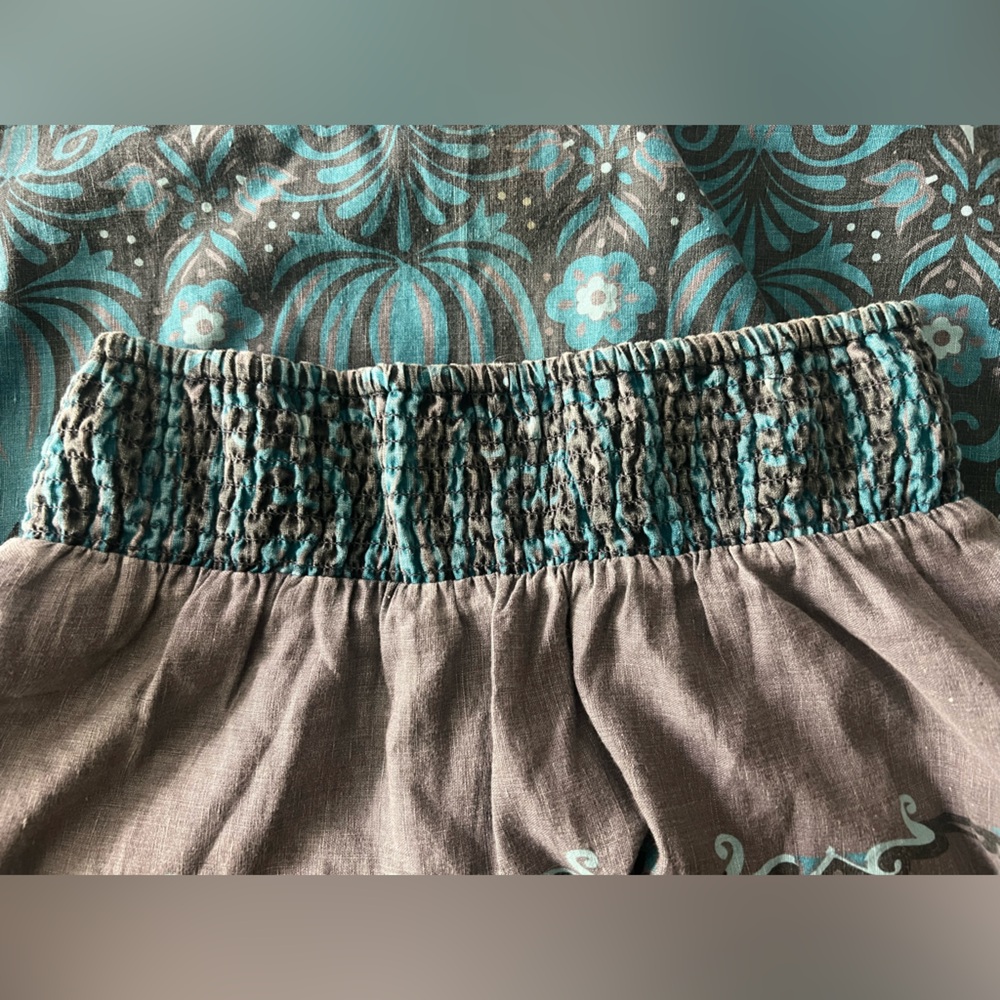 Free People Gray and Teal A-Line Skirt - Picture 3 of 16